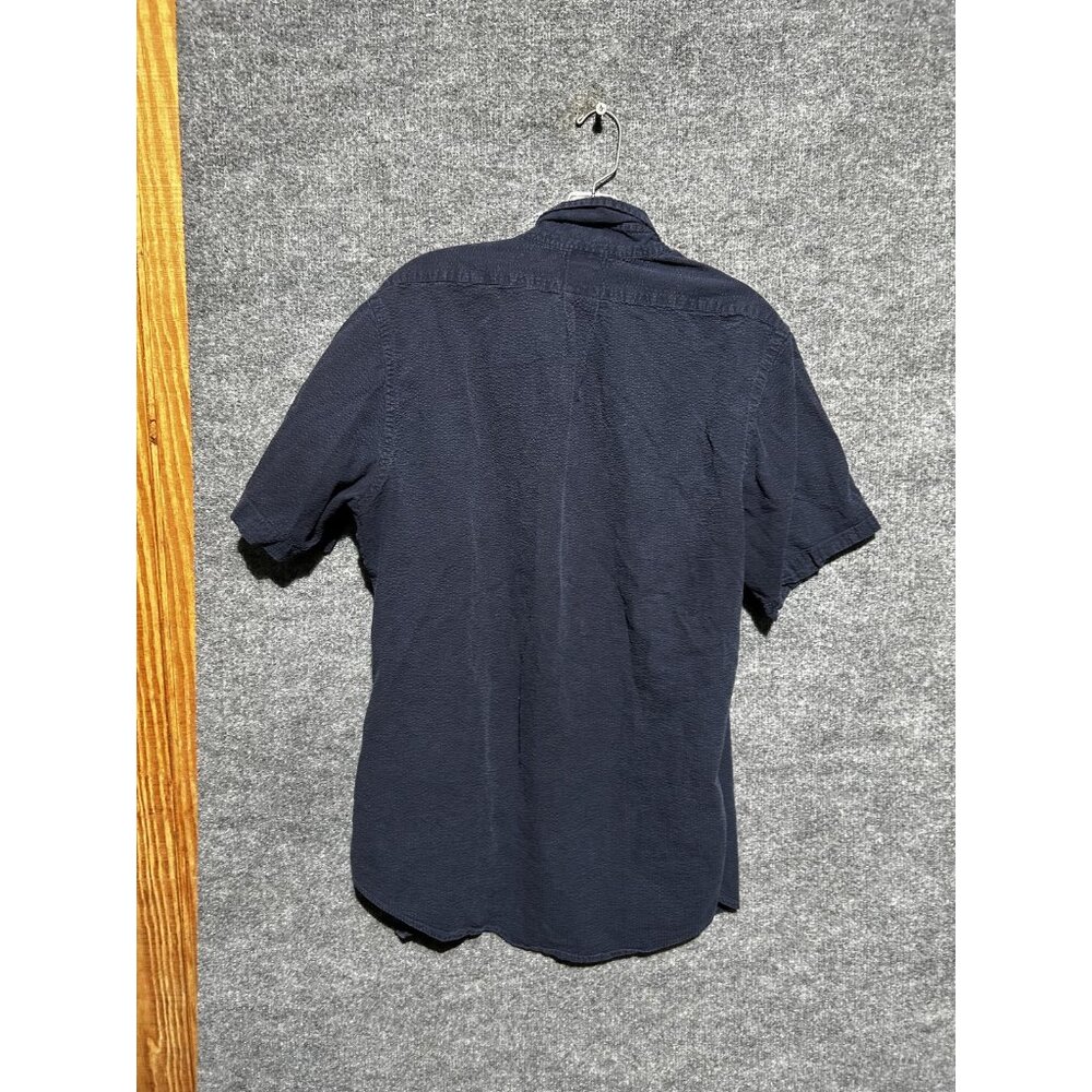 Brooks Brothers Shirt Mens Large Navy Regent Cotton Short Sleeve Button Up - Picture 6 of 6